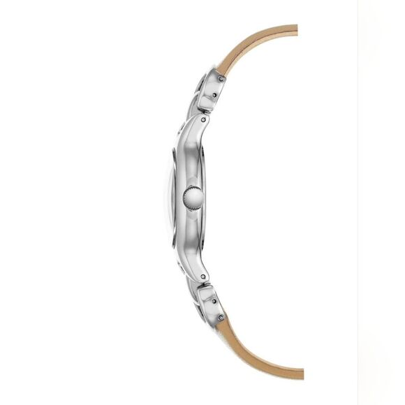 Anne Klein AK2631SVTNJ Analog Watch‎ Wristwatch For Women Silver & Grey/Tan - Picture 2 of 12